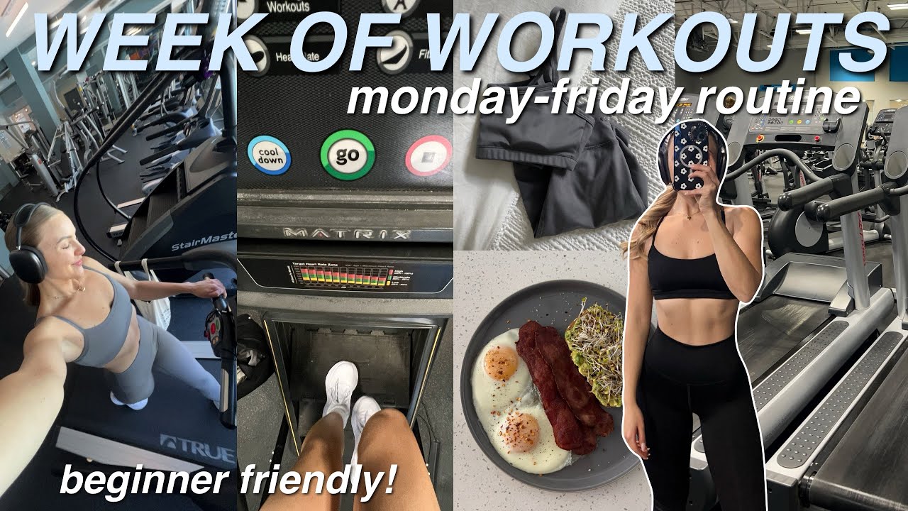 WEEK OF WORKOUTS 💪🏼 routine for beginners + gym motivation!