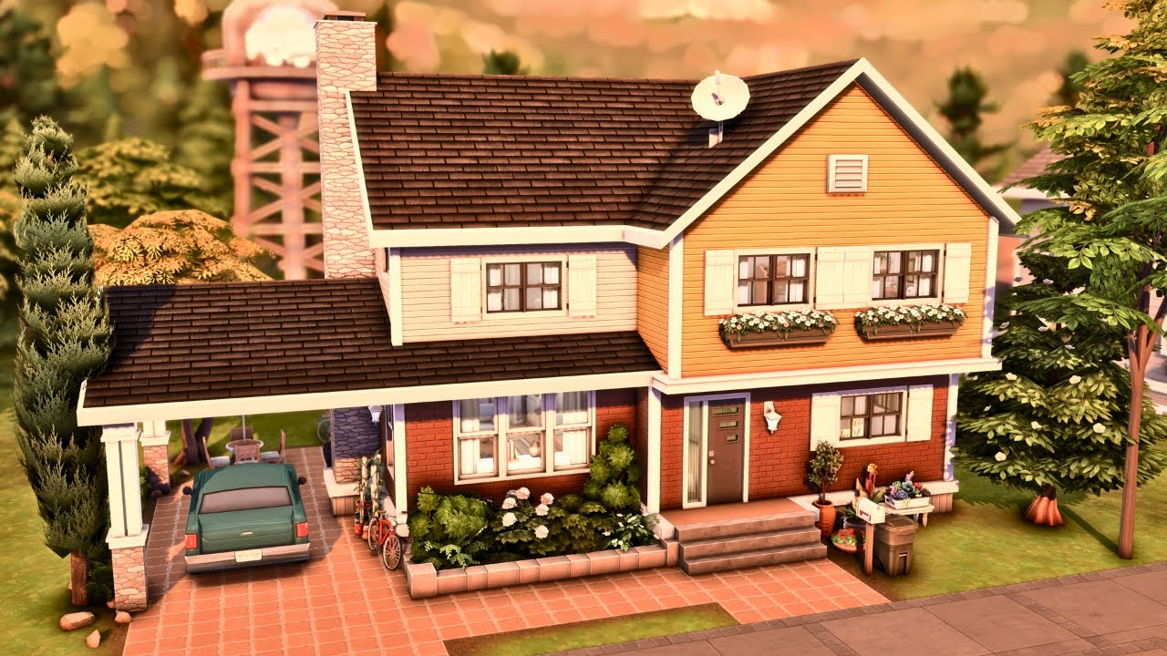 Cozy Mid-Century Family Home 🏡 The Sims 4 Speed Build | No CC