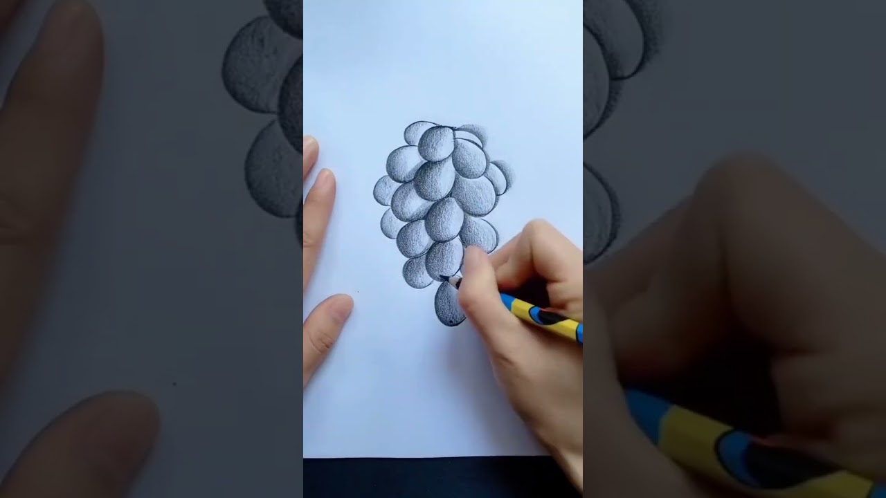 Grapes drawing | angoor ki drawing #shorts #grape #art #trending #viral