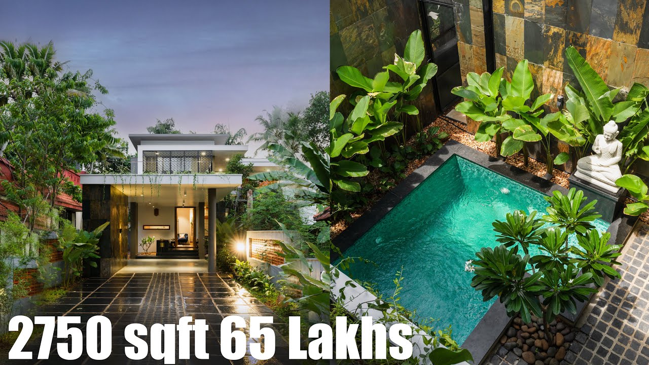 നടുമുറ്റത്ത് swimming pool ഉള്ള വീട്....