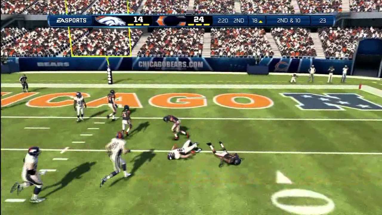 Madden 13 (TOP 5 FAVORITE TEAMS TO PLAY WITH) Online Ranked Match (Bears vs Broncos)