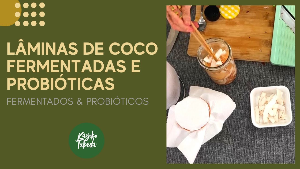 LÂMINAS DE COCO FERMENTADAS E PROBIÓTICAS