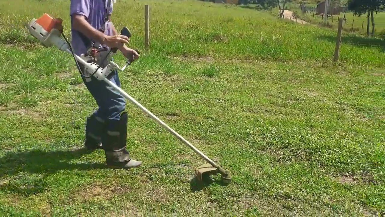 Roçadeira com braçadeira funciona?