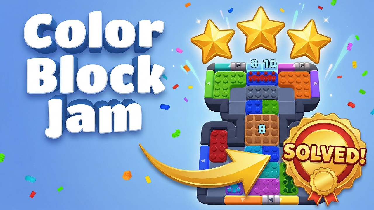 Color Block Jam Level 1107 (1108) | Every Puzzle Solved! 🎯