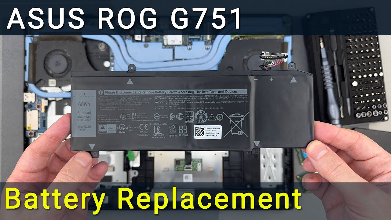 Wymiana baterii w laptopie Asus ROG G751