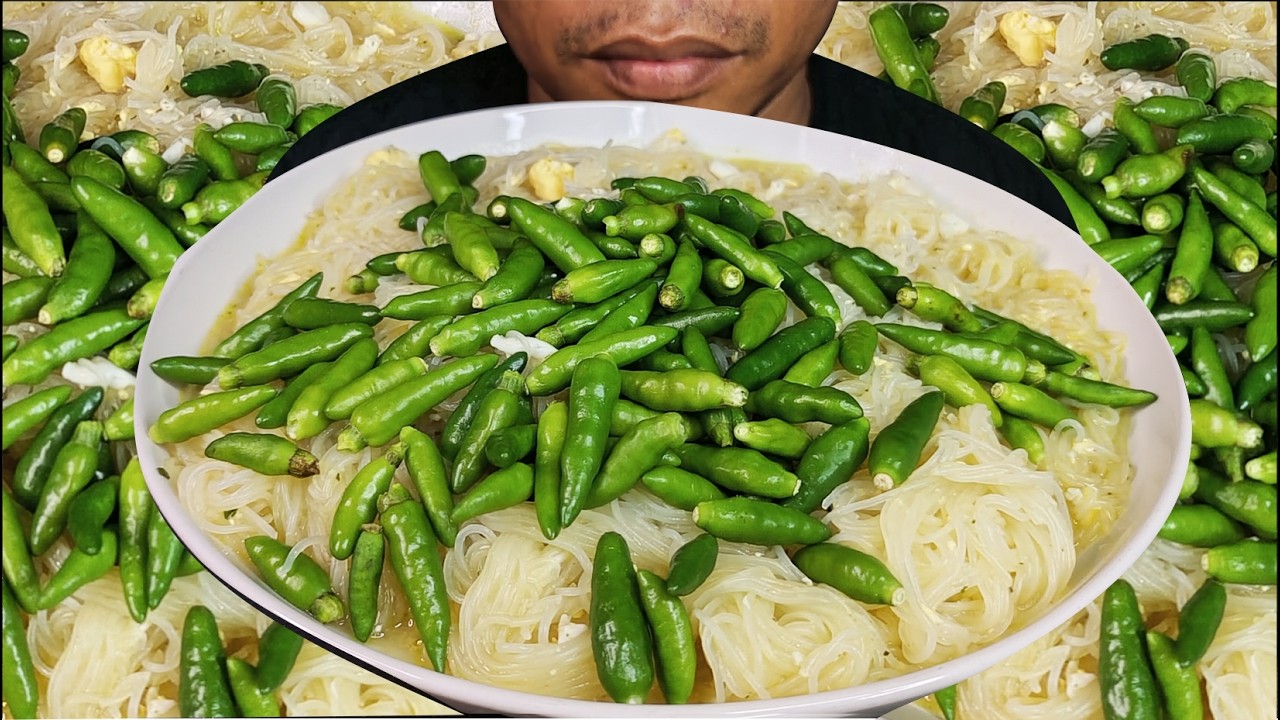 ASMR Bihunku with Chili 🌶️ Spicy Glass Noodles Eating Sounds