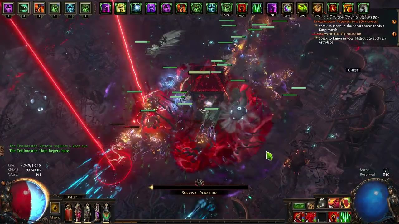 Path of Exile 3.29 - Phys DoT Elementalist Autobomber - Ultimatum