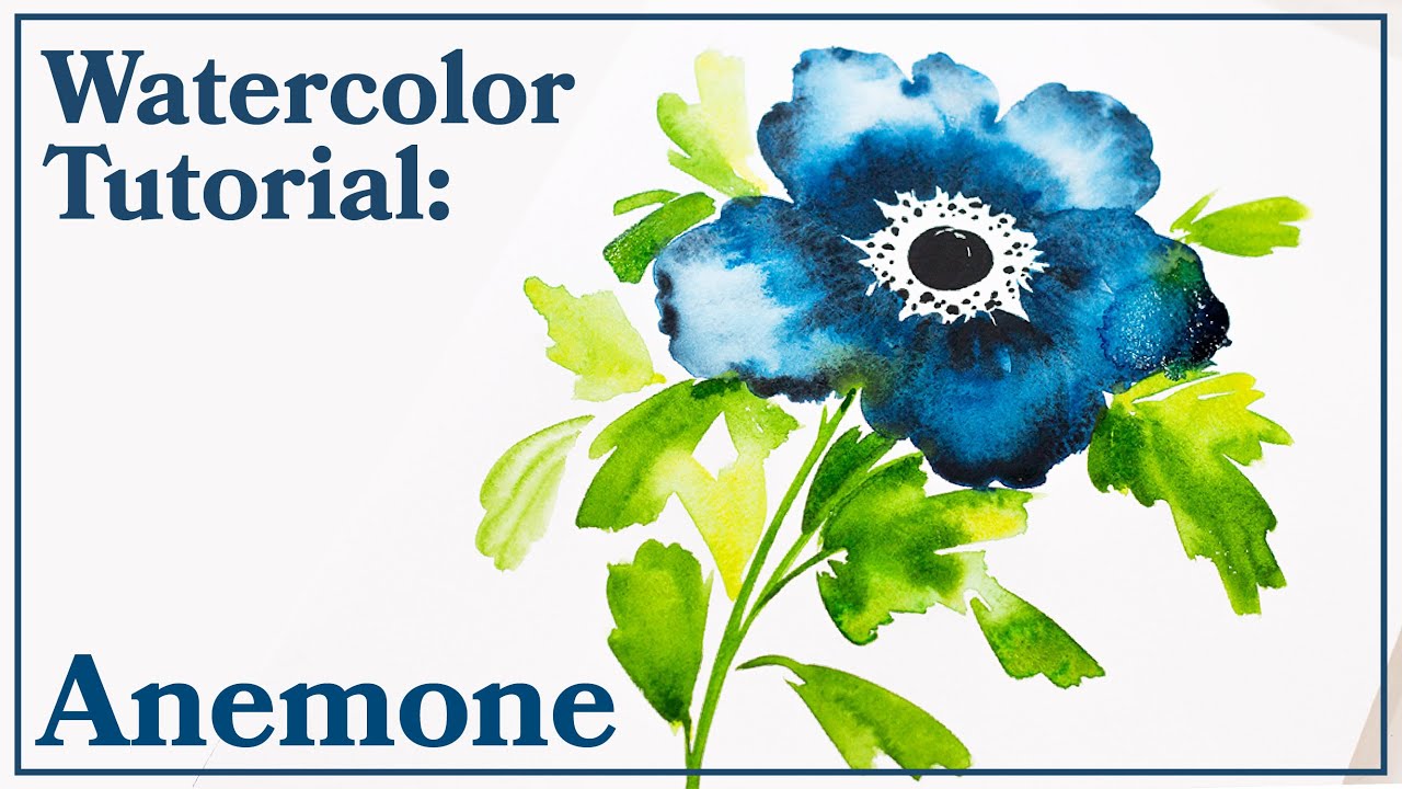 Watercolor Tutorial | Anemone Flower Step by Step for Beginners