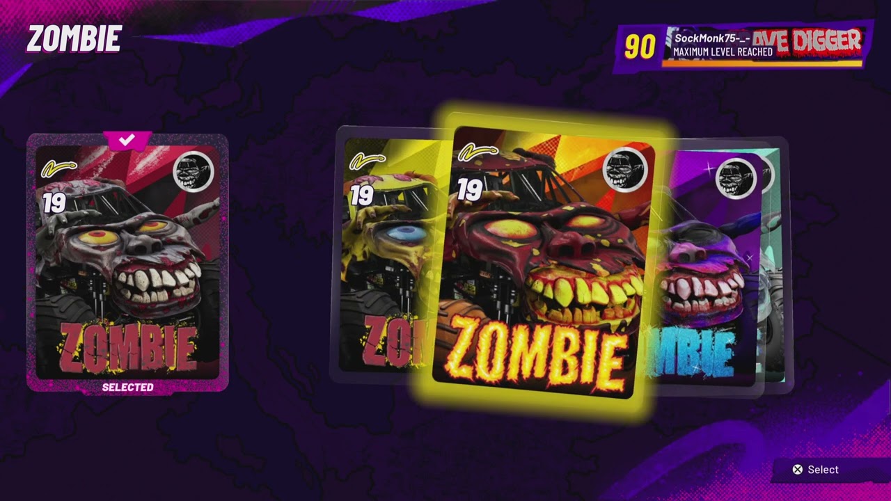 Monster Jam Showdown Trucks and liverys
