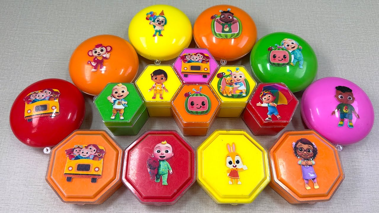 Looking for Cocomelon, JJ and YoYo in Colorful Rainbow Slime ASMR