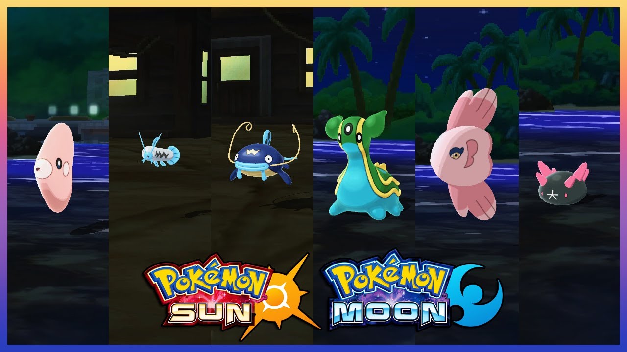Pokemon Sun & Moon - Luvdisc,Barboach,Whiscash,Gastrodon,Alomomola & Pyukumuku Locations