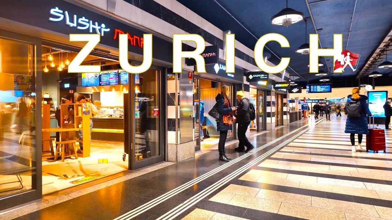 Zurich HB in 4K: A Relaxing Walking Tour of the City's Central Gem 🌆✨ 🇨🇭