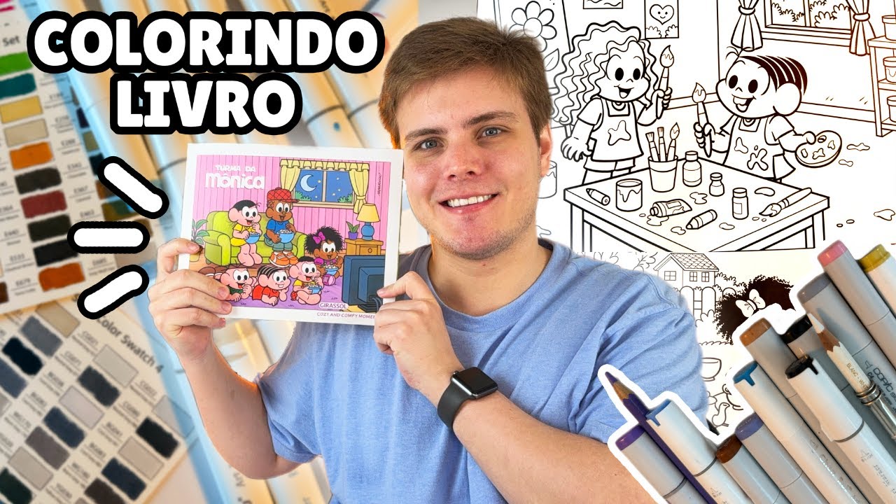 Colorindo o Livro da Turma da Mônica no Estilo Bobbie Goods – Ficou Incrível!