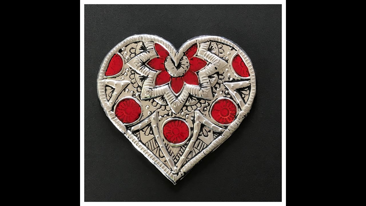 Free Metal Embossing Art Challenge: Finding your creative voice. Day 1 - Listen to your heart