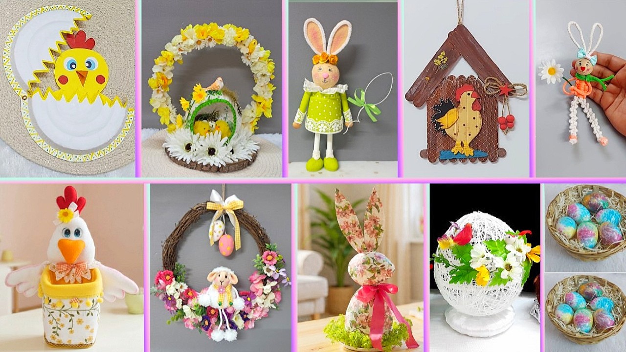 10 New Easter Decoration ideas from Ordinary materials at home| DIY Easy Easter craft idea 🐰54