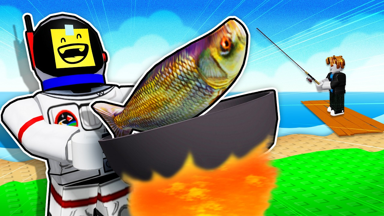Catching Rare Fish To Cook them in Roblox