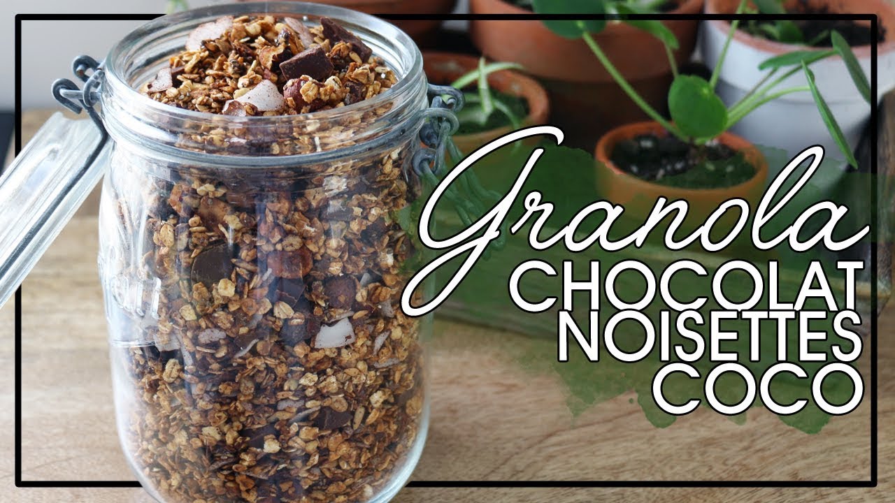 Ma recette du Granola Chocolat, Noisettes et Noix de Coco