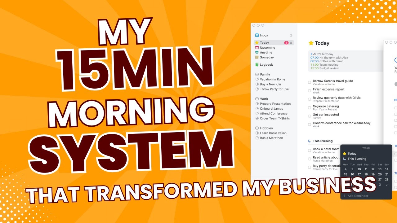 My 15-Minute Morning System That Transformed My Business (Things 3 Workflow)