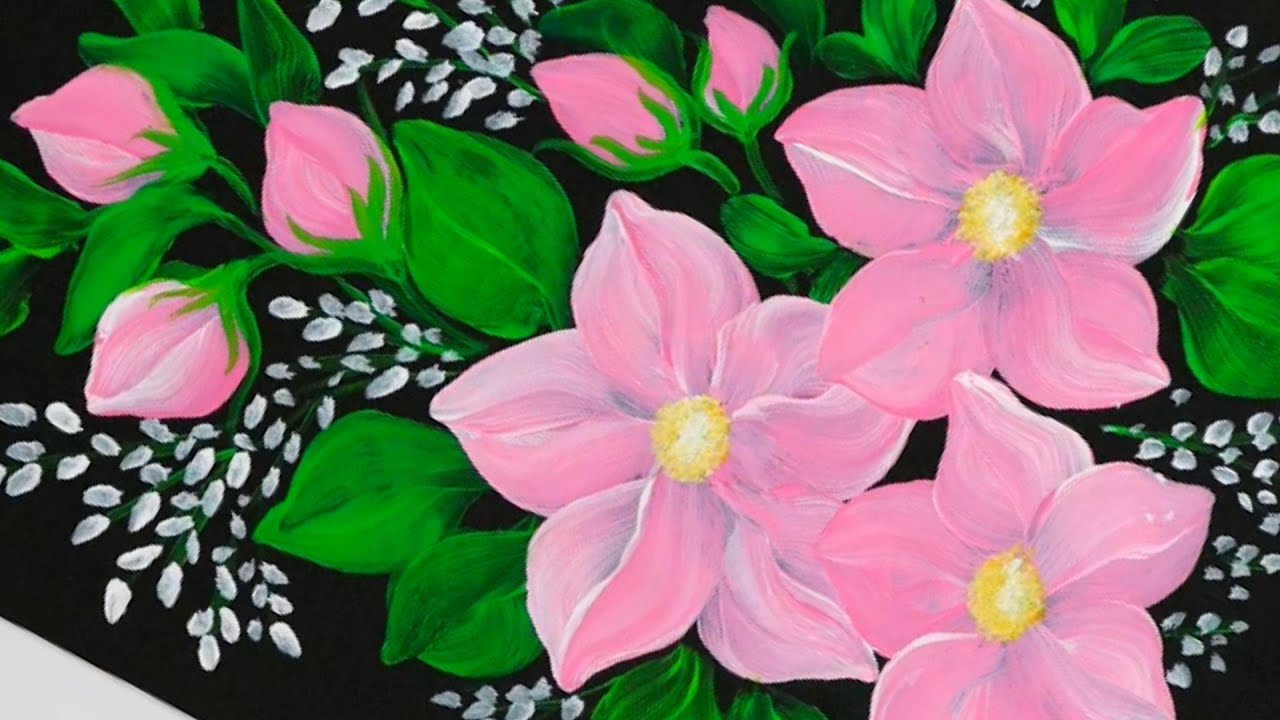 Acrylic Painting of a Simple Flower / Easy Painting for Beginners / Ree Art