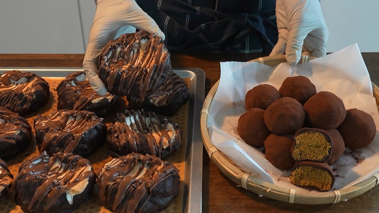 🍪 두바이 쫀득 쿠키 만드는 따뜻한 일상 | 두바이 쫀득 쿠키 만들기 | 스모어 쿠키 만들기 | 또띠아랩 | 달그락숲 베이킹👩🏻‍🍳