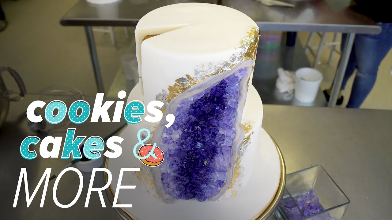 Amethyst Geode Wedding Cake