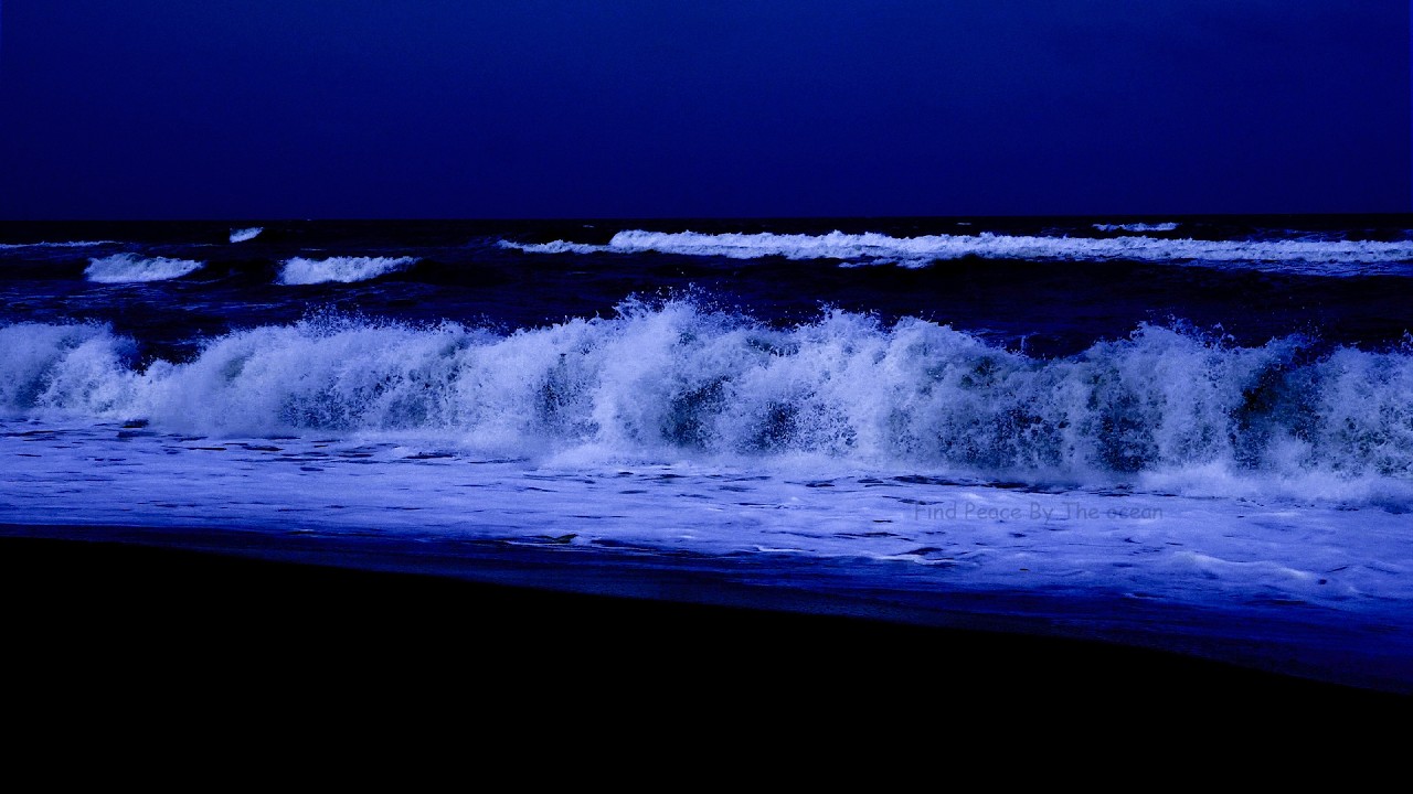 Deep Sleeping 10 Hours – Tranquil Ocean Waves at Night for Deep Sleep and Full Relaxation