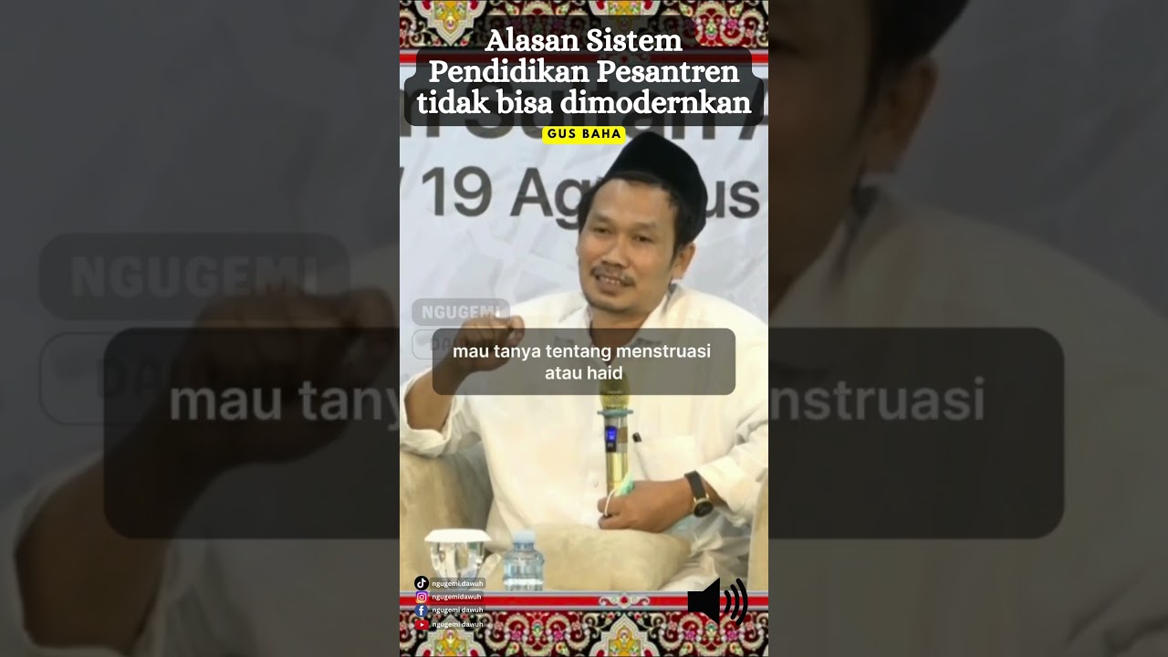 Alasan Sistem Pendidikan Pesantren tidak bisa dimodernkan #664 #gusbaha #ngajigusbaha #shorts