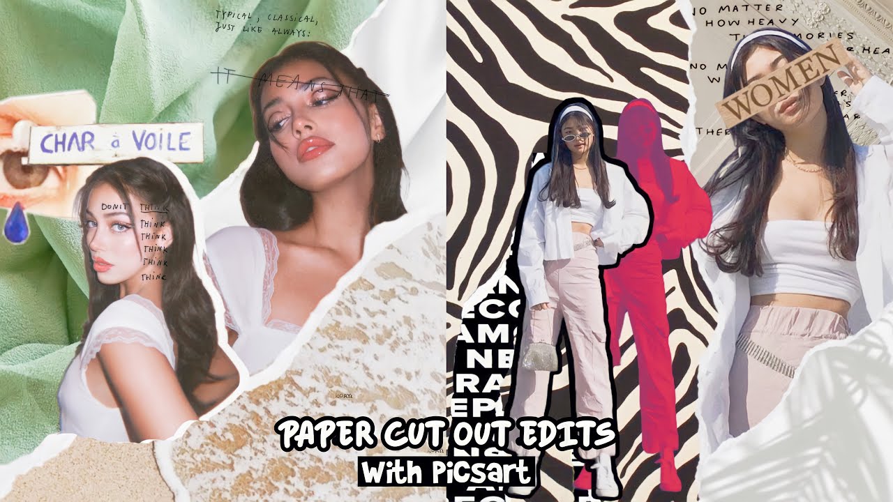 Aesthetic Paper Cut-Out Edits with PicsArt ☽