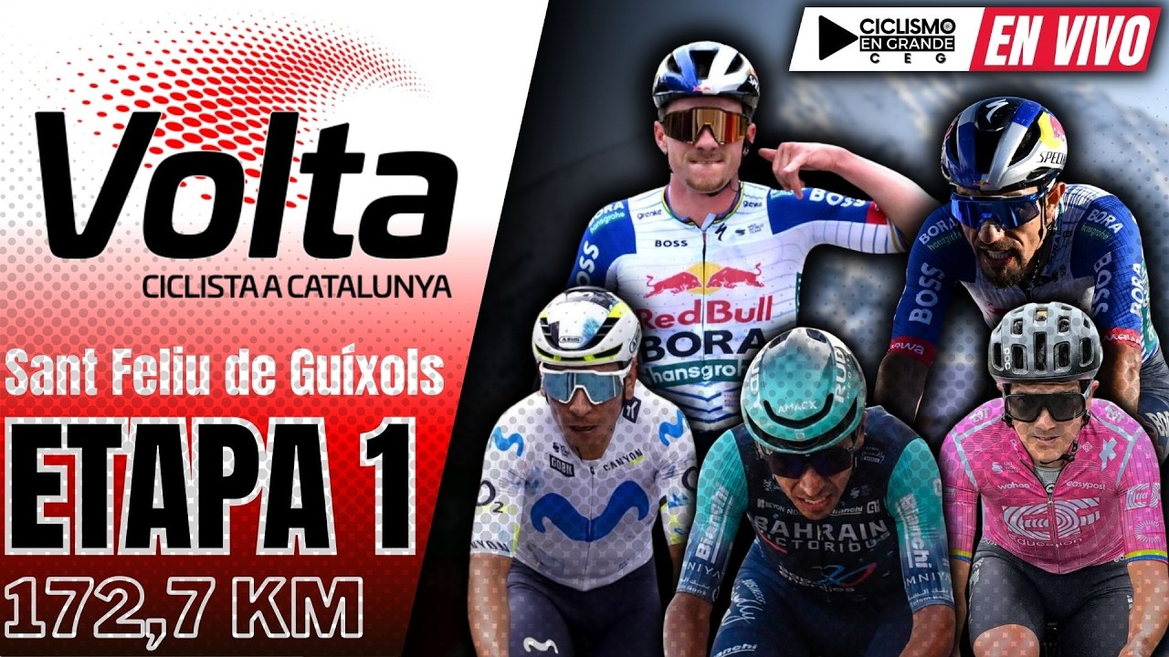 🔴(EN VIVO) 🚵&zwj;♂️🔴​ VOLTA CATALUNYA 2026 🔴​ ETAPA 1 🚵&zwj;♂️ 172,7 KM / Sant Feliu de Gu&iacute;xols