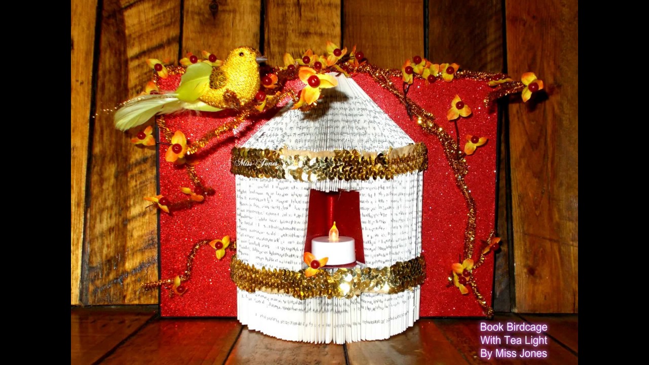 DIY Book Birdcage With A Dollar Tree Book