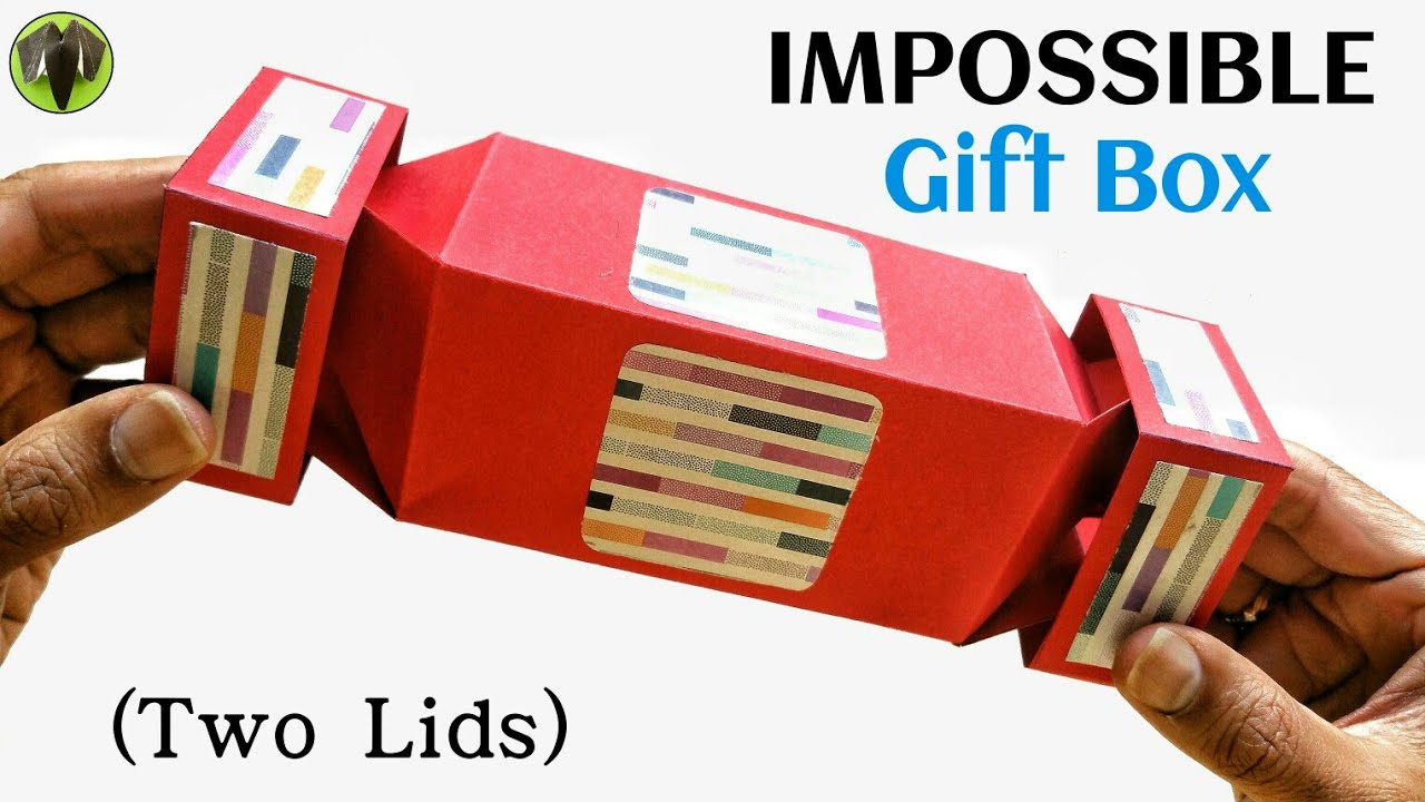 Impossible Gift Box with Two Lids (Unique Design) - DIY tutorial - 888