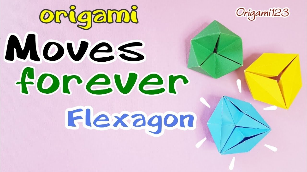 How to fold an Origami Moving Flexagon - Origami moves forever/easy flexagon