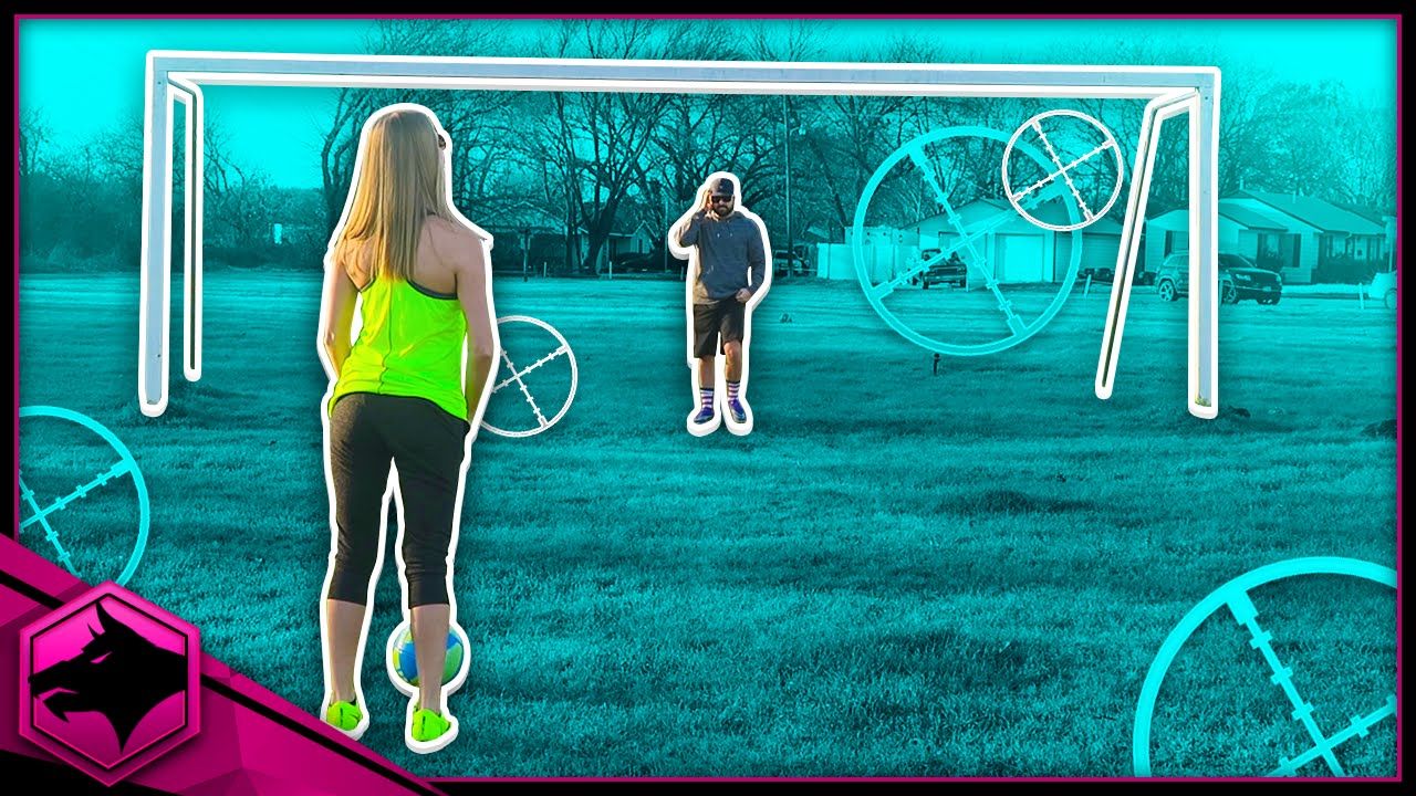 CROSSBAR AND PENALTY SHOT CHALLENGE W/ FANGS!