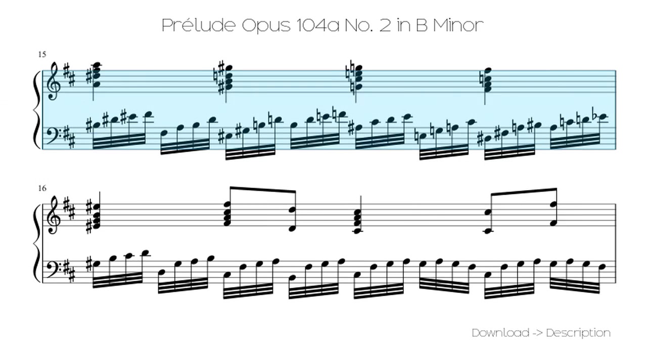 🎶 Prélude Opus 104a No. 2 In B Minor 🎸🎸