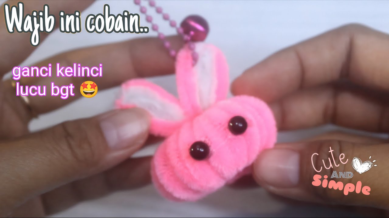 Wajib cobain ini.. Gantungan kunci lucu dari kawat bulu | How to make DIY pipe cleaner | Keychain 