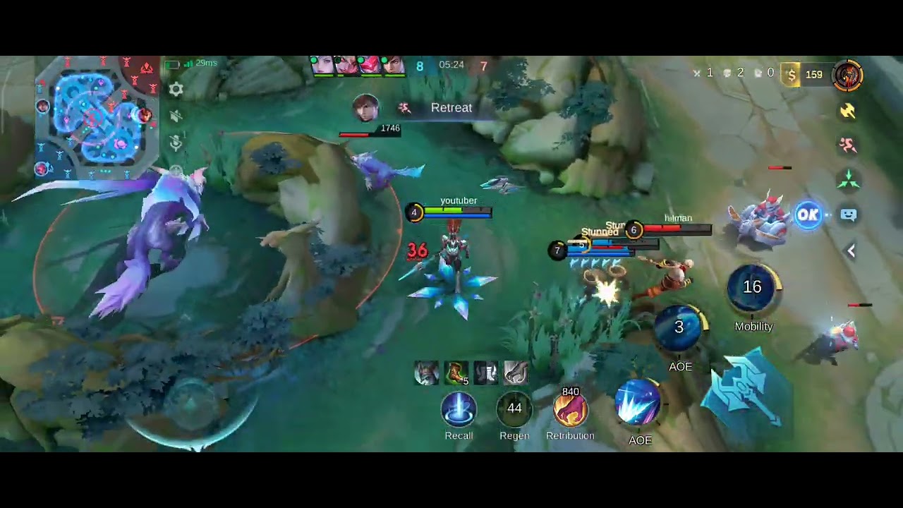 Alpha fighting in ranked match 29 win streak Moba legends 5vs5 #gaming 