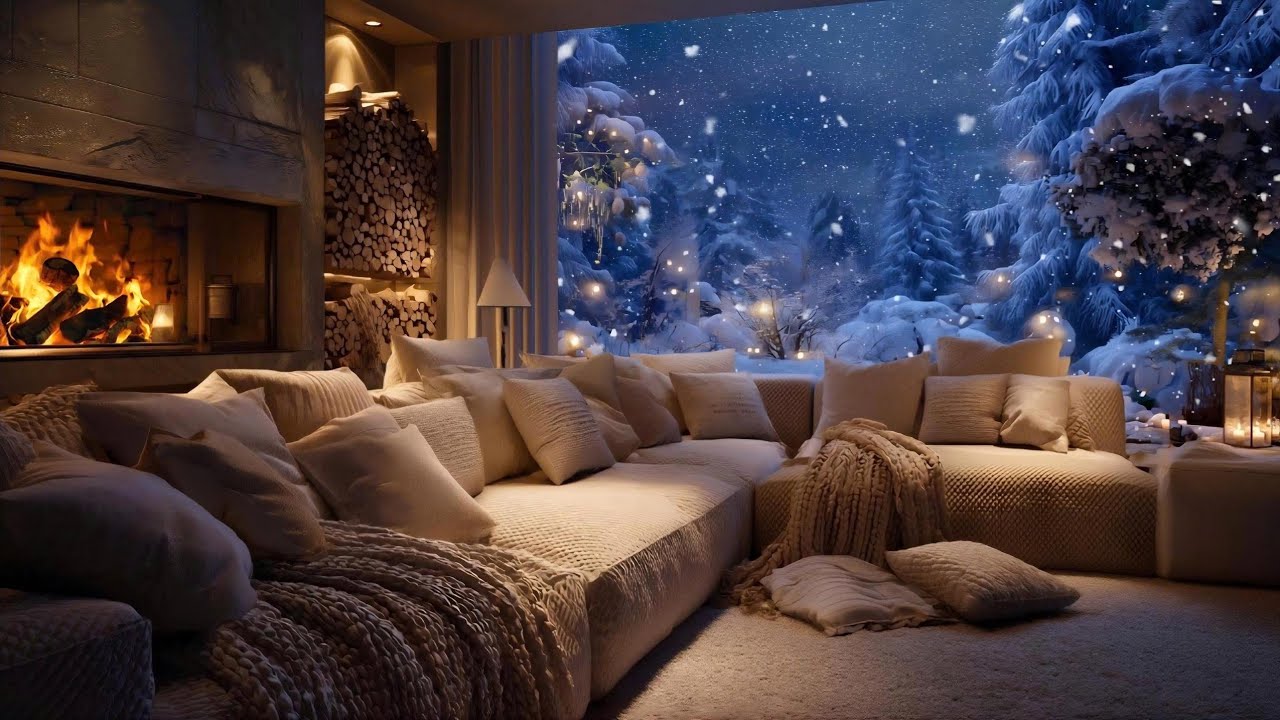 Warm Firelight Inside | Bitter Cold Snow Outside