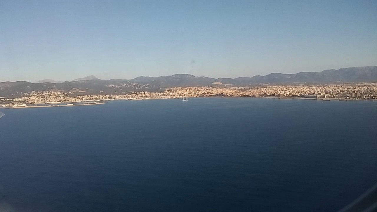 Aproximación y aterrizaje en Palma de Mallorca 22/04/2017