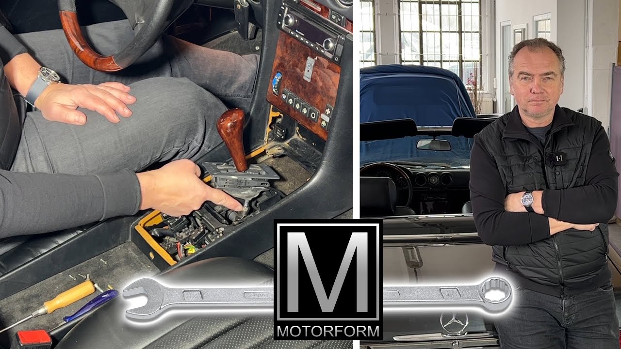 Mercedes SL R107 Aus- / Einbau Holzblende Automatik + Wählhebel Schalthebel Schaltkulisse