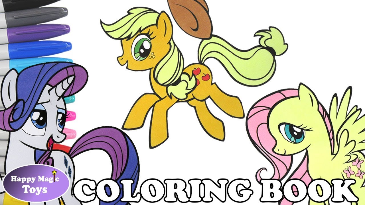 MLP Coloring Book Compilation Rarity Fluttershy Applejack My Little Pony Colouring Pages For Kids
