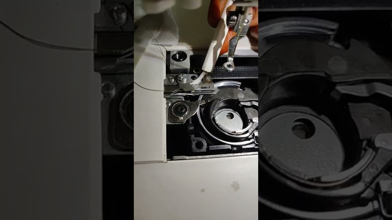 usha janome 450E bobbin place cleaning.#shorts