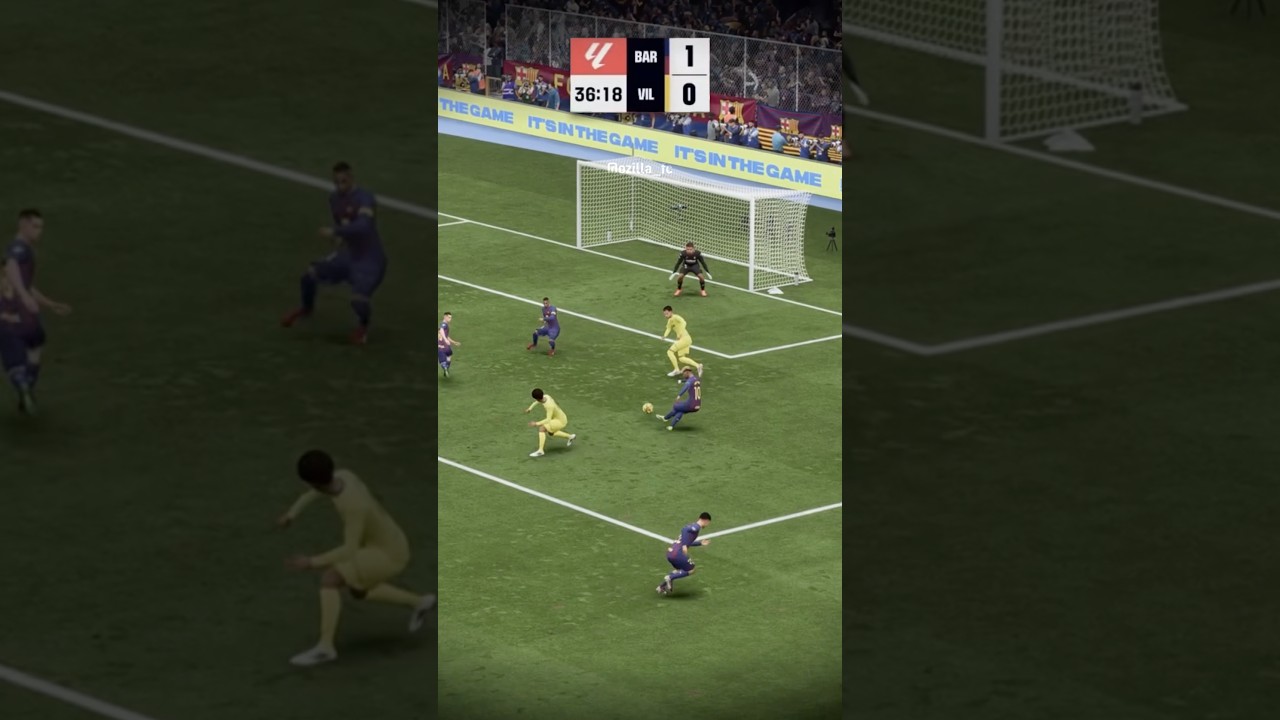 Lamine Yamal&rsquo;s first hat-trick vs Villarreal 🇪🇸👏🏽 #eafc #eafc26 #fc26 #fut #football #shorts