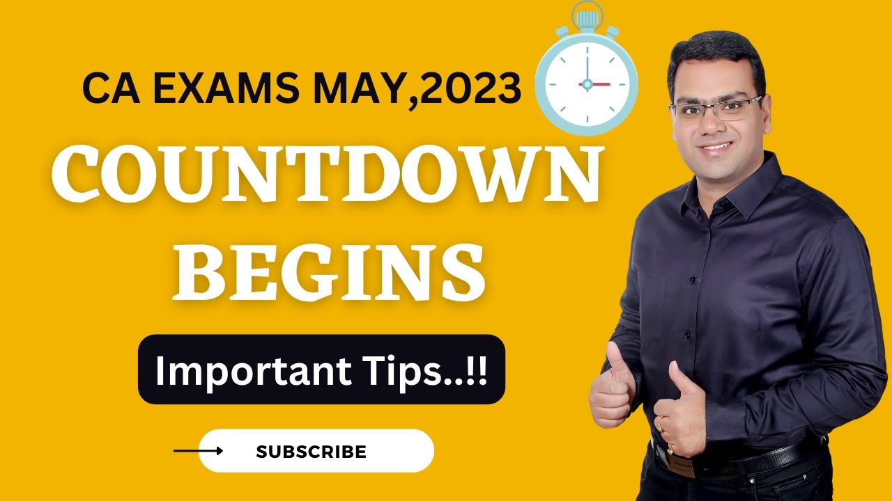 CA Exams May,23 Important Tips | CA Saurav Jindal | KSJ Teaching #examtips
