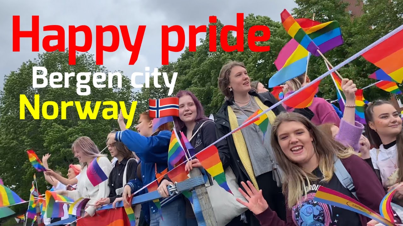 Pride Bergen city Norway 🇳🇴 walking around 2022 #pridebergenorway#Walk#City