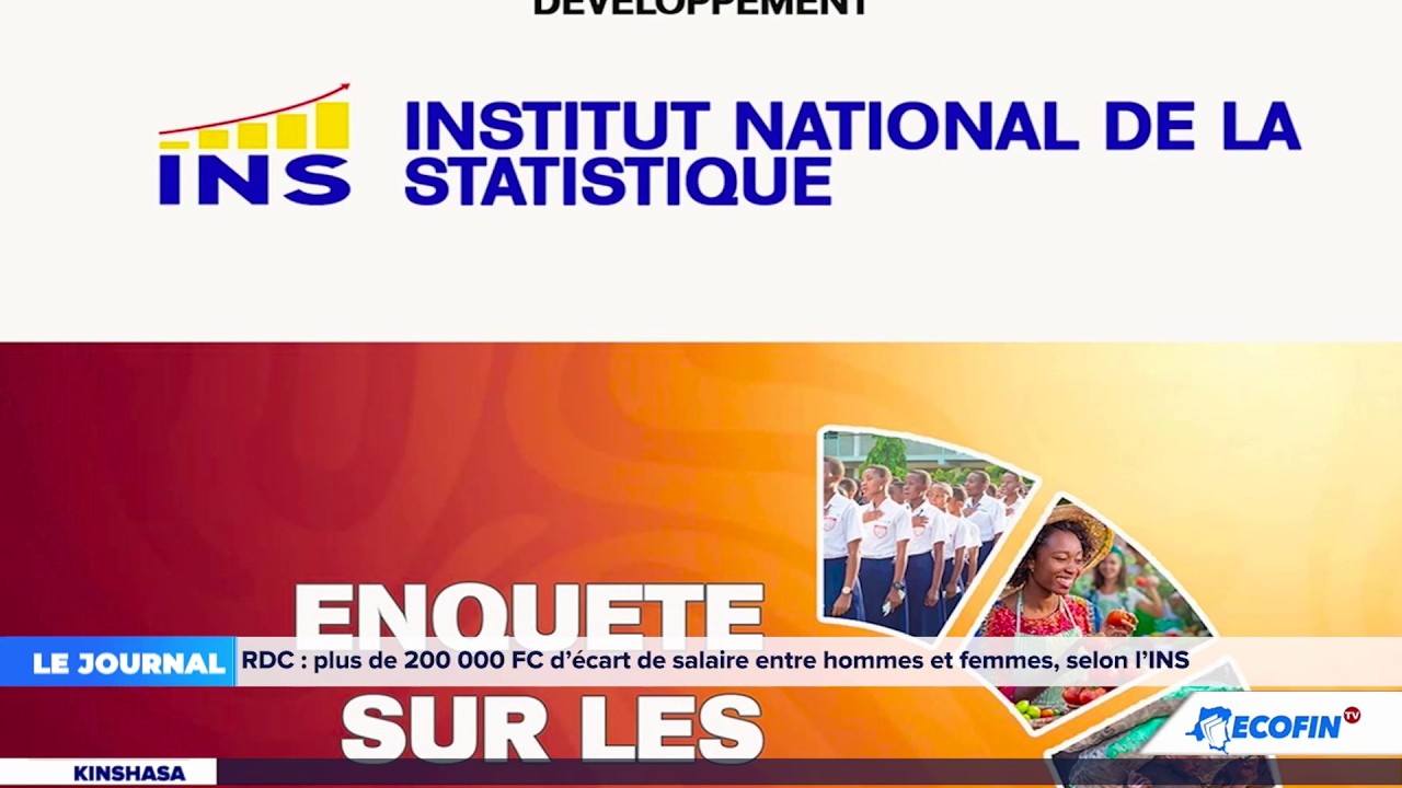 JT 20H 06 MARS : PLUS DE 200 000 FC D'ÉCART DE SALAIRE ENTRE HOMMES ET FEMMES, SELON L'INS