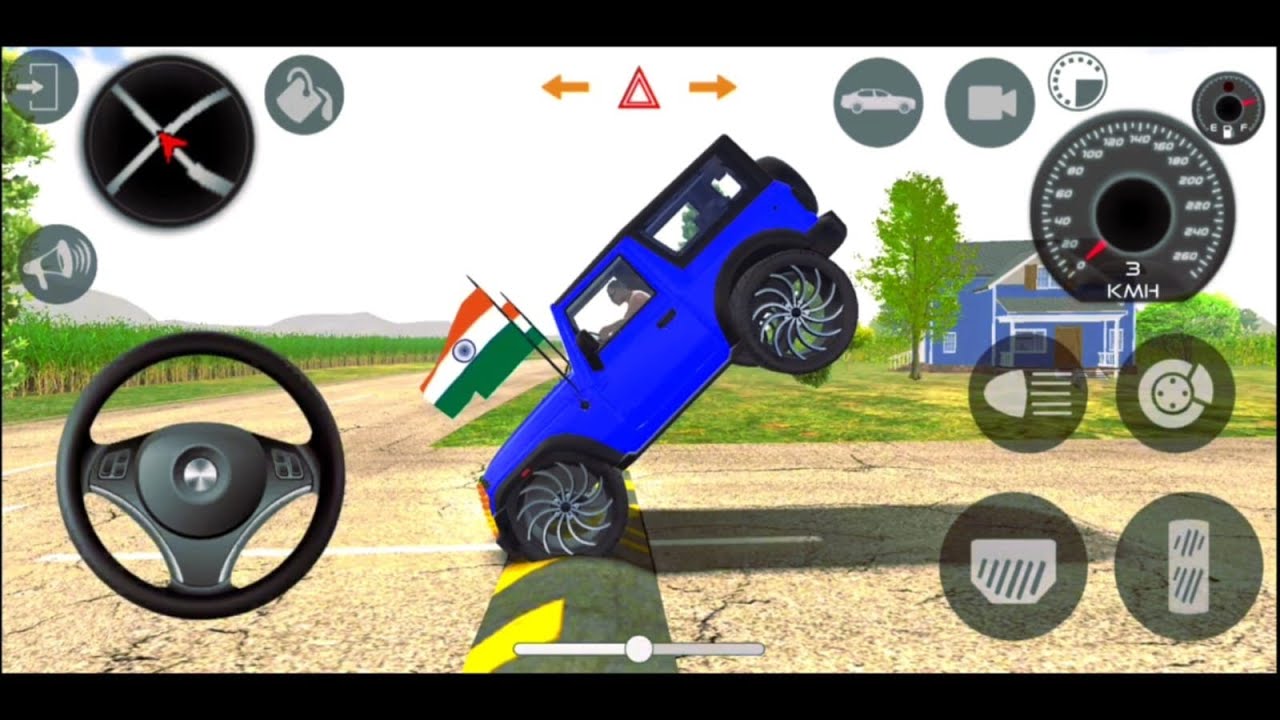 Car के आगे Indian Flag कैसे लगे || Indian car simulator 3d new update