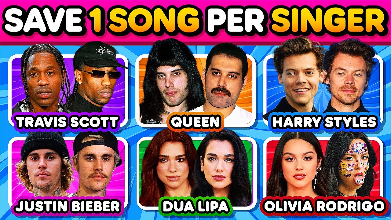 SAVE 1 SONG PER SINGER 🎤 Most Popular Singers (6 Songs Each One) | Music Quiz Challenge