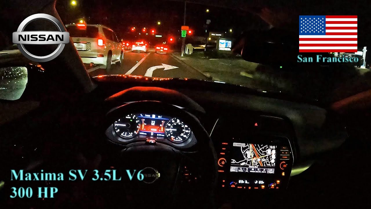 2023 Nissan Maxima SV 3.5L V6 300 HP NIGHT POV DRIVE SAN FRANCISCO (60 FPS/1440p)