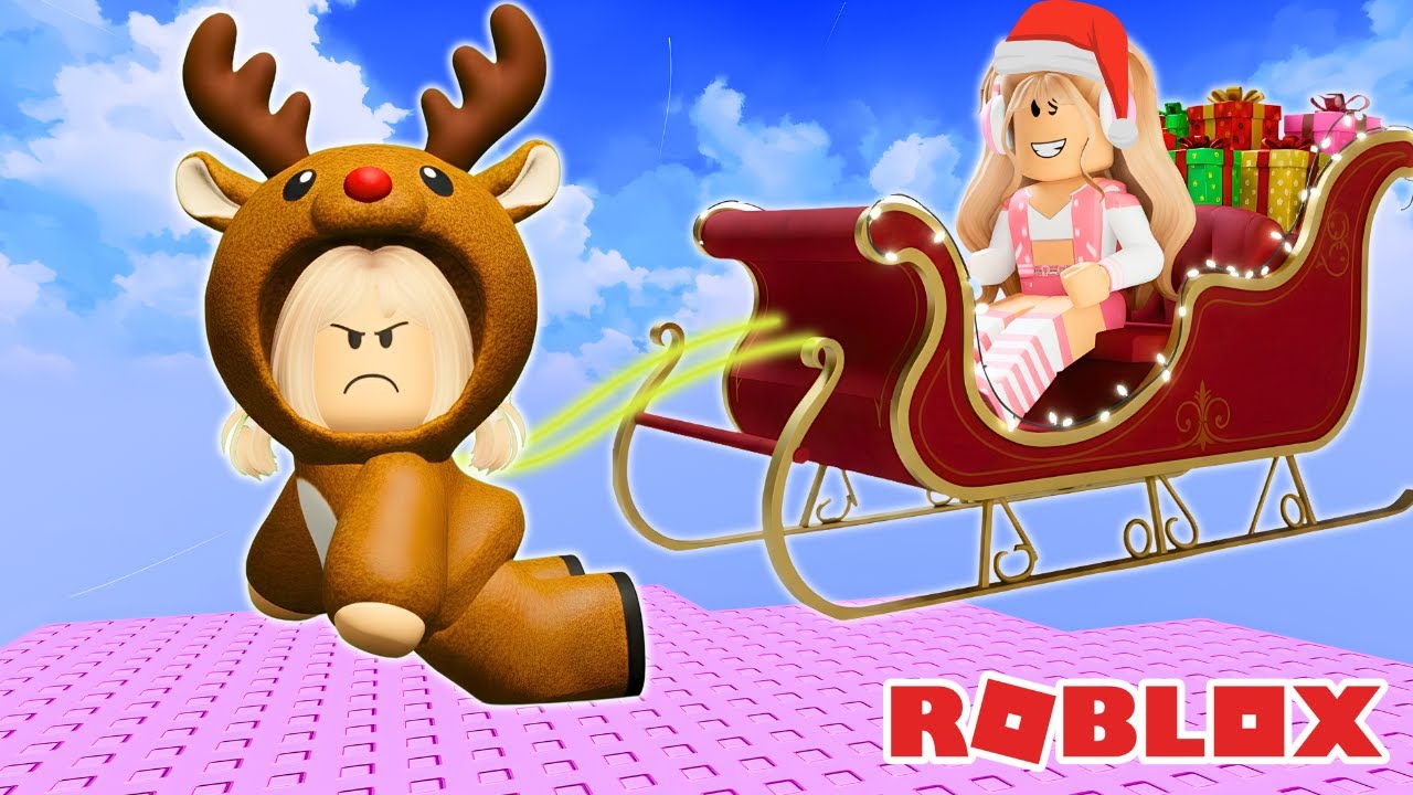 BABY VIROU UMA RENA DE NATAL e ME AJUDOU a ENTREGAR os PRESENTES! - ROBLOX