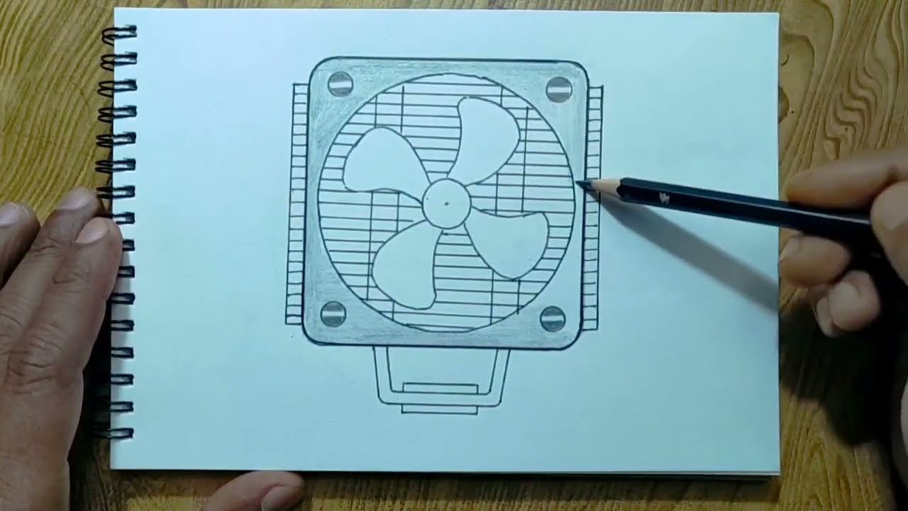 CPU fan drawing/ Computer cooling fan drawing